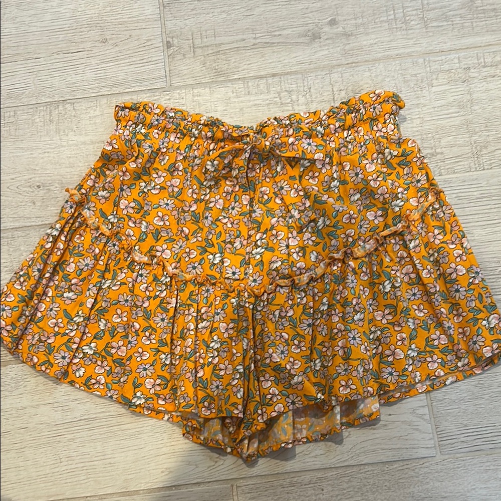 ILLA ILLA High Waist Orange and Green Shorts